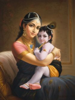 CV130 KRISHNA AND MOTHER YASHODA